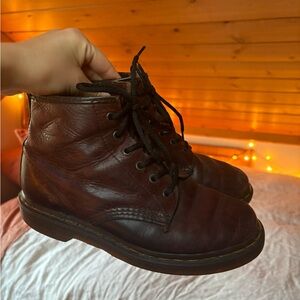 Dr. Marten’s Brown Leather Combat Boots